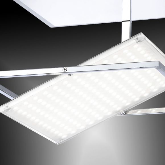 LED-Leuchte aus Chrom - 30° schwenkbar - dimmfähig - 25,5 x 25,5 cm