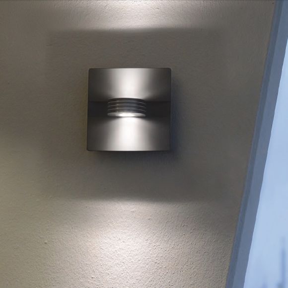 LED-Wandleuchte aus Aluminiumguss in anthrazit, 9Watt