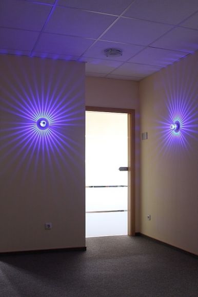 LED-Wandleuchte für den Innen- und Außenbereich, blaue LEDs