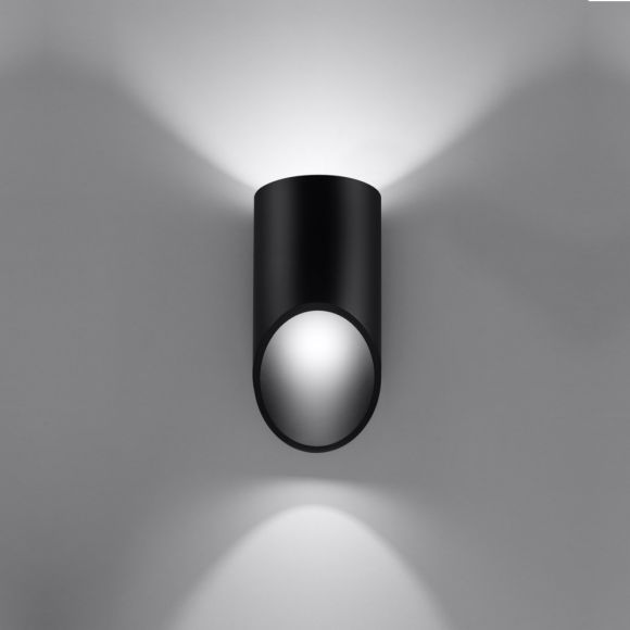 LED-Wandleuchte Penne in schwarz, 20 cm
