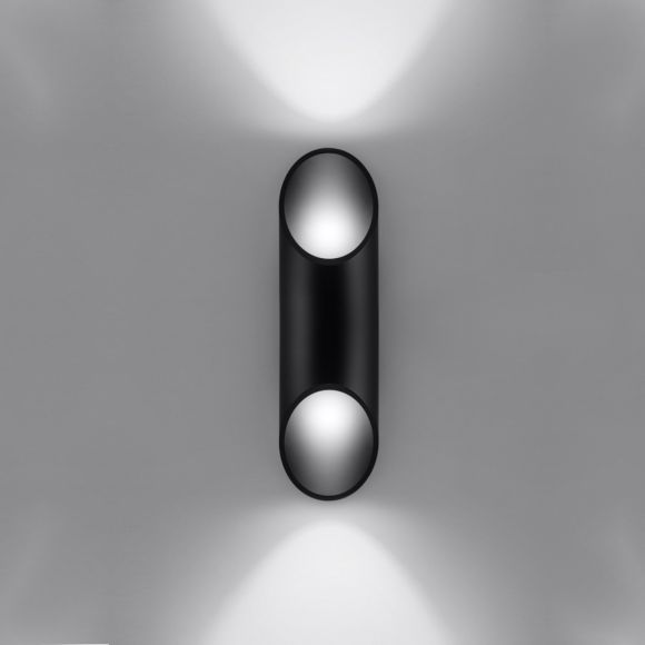 LED-Wandleuchte Penne in schwarz, 30 cm