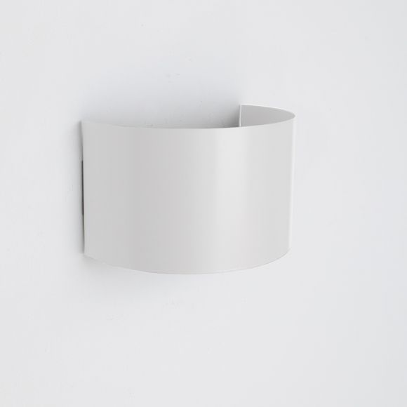 LHG Up & Downlight halbrund Wandleuchte Finn weiß, modern skandinavisch, inkl. 5W LED