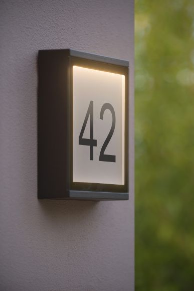 Lucide Hausnummern-Wandleuchte Cadra LED, IP65