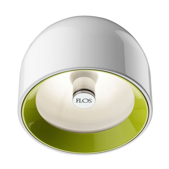 Moderner Design Deckenspot Wan von Flos - weiss glänzend