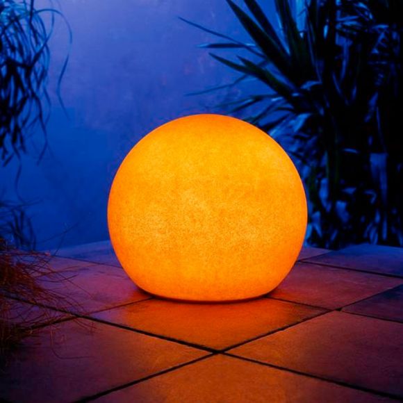 Terracotta-Optik Eingrabsockel Moonlights Kugelleuchte  Ø 25cm