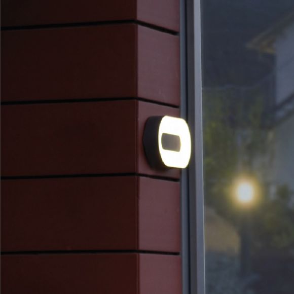 Ovale LED-Leuchte aus Aluminiumguss und Acrylglas, 2 Größen