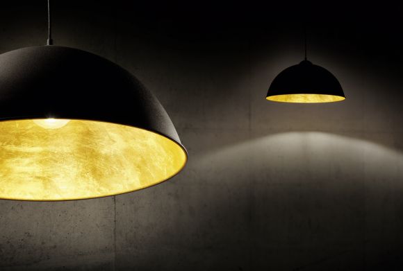 Pendelleuchte aus Metall im Vintagestil  schwarz/gold  inklusive 4,5W E27 LED Glühlampe