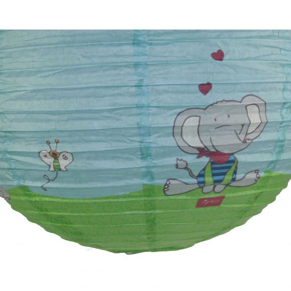 Pendelleuchte Papierballon + Schnurpendel Lolo Lombardo als Kinderzimmerleuchte
