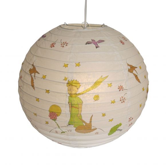 Pendelleuchte Papierballon + Schnurpendel Prinz als Kinderzimmerleuchte