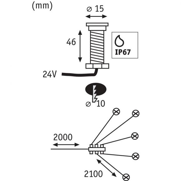 Plug & Shine LED Einbauleuchten MicroPen II Extension Set