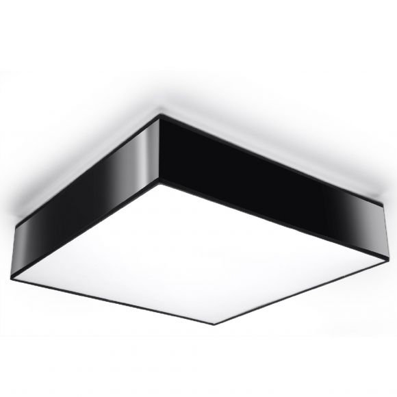 quadratische E27 Deckenleuchte aus Stahl 3-flammige Deckenlampe mit Blendschutz silber o. weiß o. schwarz