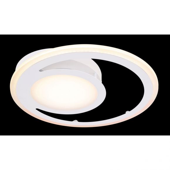 runde LED Deckenleuchte aus Acryl mit Ring Deckenlampe weiß ø 47 cm