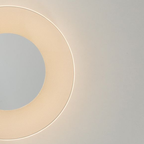 runde LED Deckenleuchte, D= 28 cm, weiß, 1-flammig, scheibenförmig, inkl. LED 12W