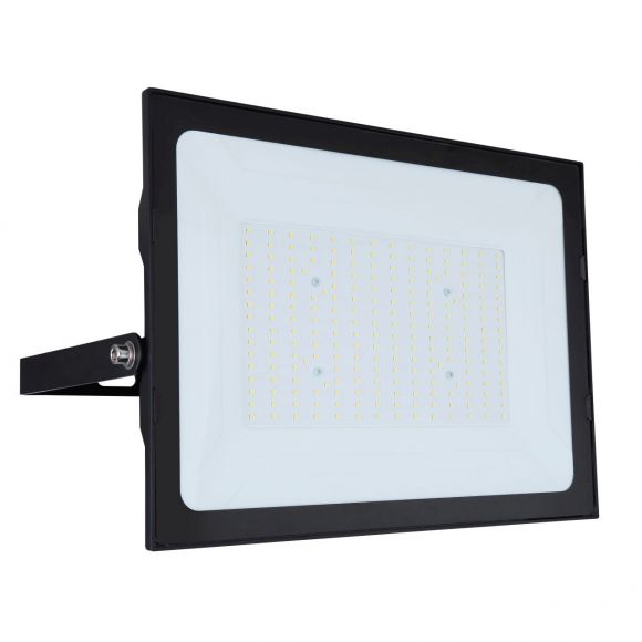 schwenkbarer und höhenverstellbarer LED Strahler aus Aluminiumdruckguss schwarz kaltweißes IP65 35 x 26 cm