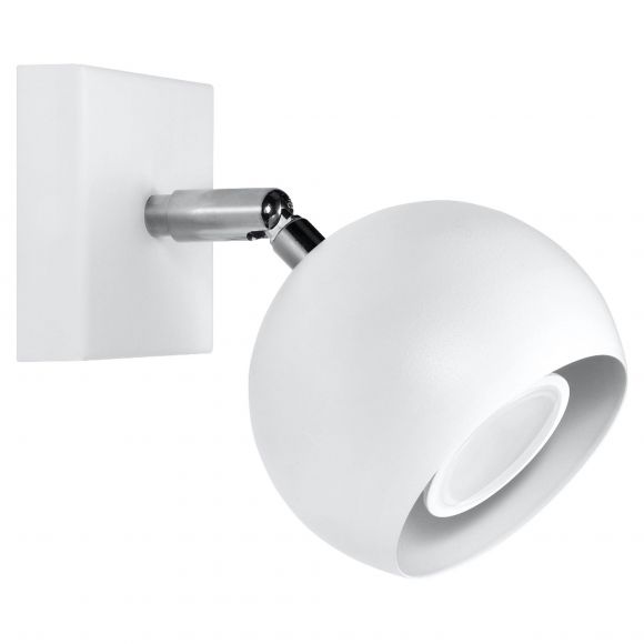 schwenk- und drehbare Wandleuchte Wandlampe mit rundem Spot ø 10 cm Wandstrahler weiß