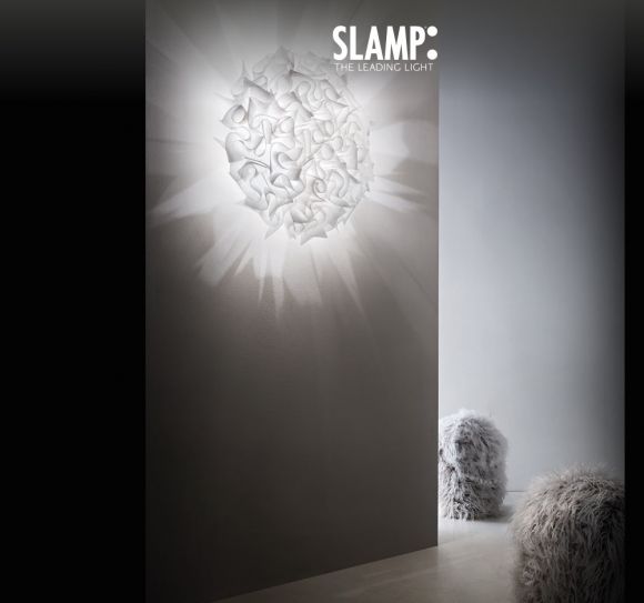 Slamp Veli Couture in brushed white für Wand oder Decke