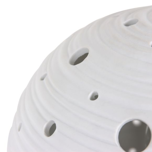 Smart Home runde E14 Tischleuchten aus Gips dekorative Tischlampe weiß mit Schalter ø 20 cm 20 x 18.5 cm