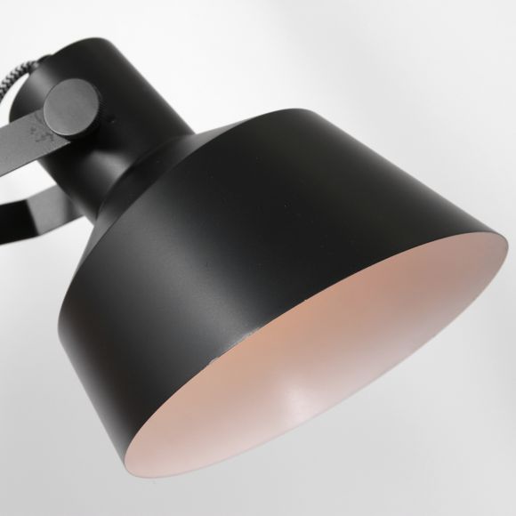 Smart Home schwenkbare E27 Wandleuchten industriale Wandlampe schwarz 18 x 24-40 x 23 cm
