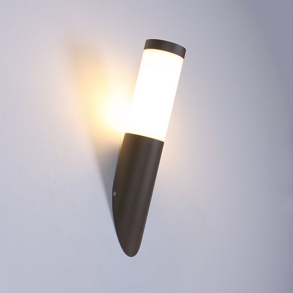 Wandleuchte Außen, Fackellampe, rostbraun, inkl. 4W LED-Leuchtmittel