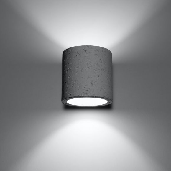 Up Down Wand Leuchte Beton grau Wohn Zimmer Beleuchtung Design Strahler Lampe
