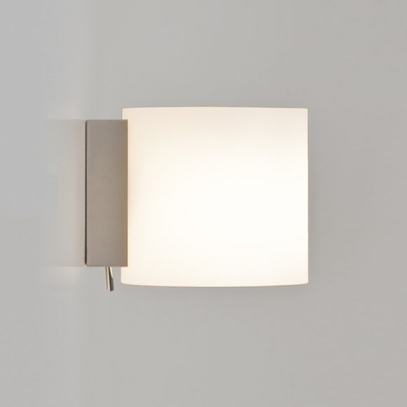 LED Wand Leuchte weiß Glas satiniert Wohn Ess Zimmer Beleuchtung halbrund Lampe 
