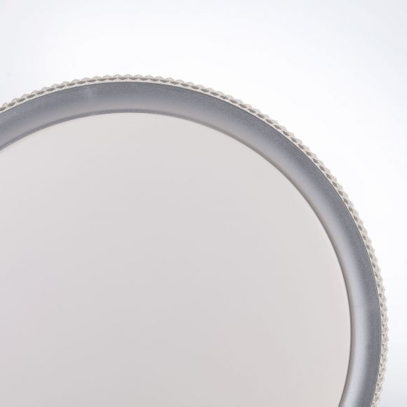dimmbare runde LED Deckenleuchte  matt Deckenlampe silber ø 51 cm