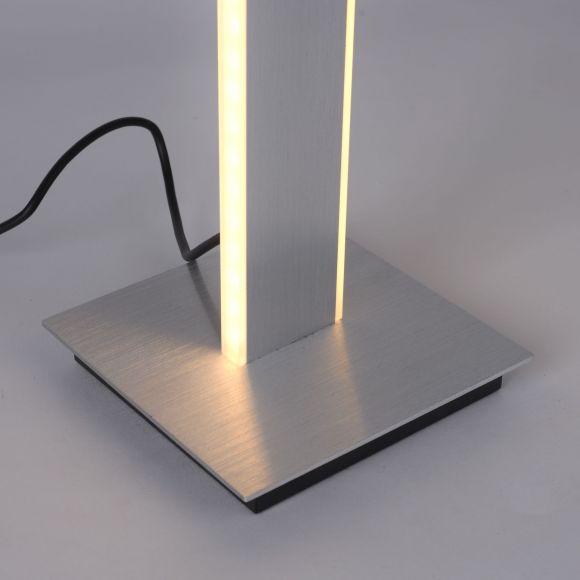 dimmbare Smart Home eckige LED Stehleuchte Q-ADRIANA mit Fernbedienung  matt 2-flammige Stehlampe aluminium Schalter Q®-Leuchte ZigBee