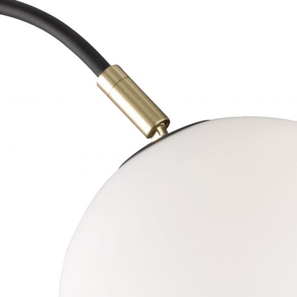 höhenverstellbare E27 Bogenlampe mit Glasschirm und Schalter Höhe von 105 bis 140,00 cm in 2 Farben