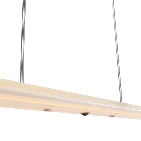 höhenverstellbare LED Pendelleuchte, dimmbar per Gestensteuerung, silber, L= 140 cm, 10-flammig, inkl. LED 10x 5,5W