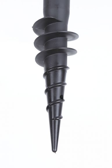 hochwertiger Erdspiess für Kugelleuchten aus schwarzem Kunststoff inkl. 2,4m Stromkabel und Zugentlastung
