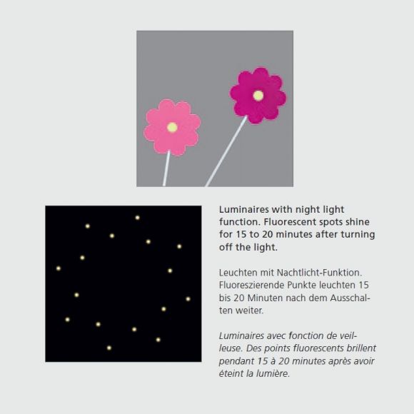 Kinderleuchte mit Nachtlicht-Funktion, Motiv Blume