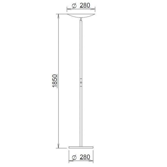 Knapstein Hochwertiger, klassischer LED-Deckenfluter - 3 Oberflächen