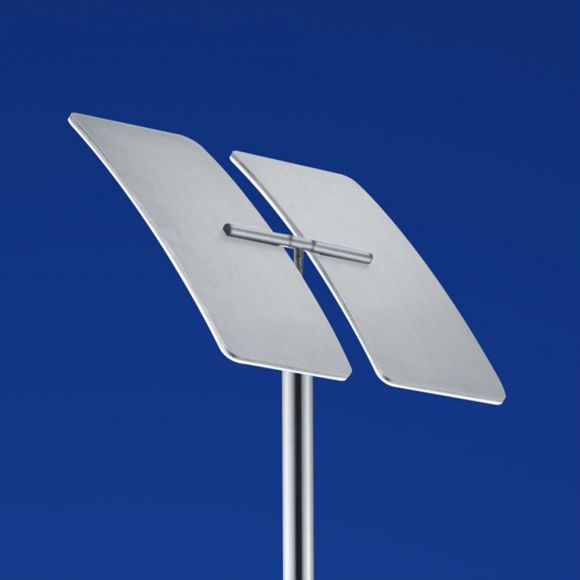 LED Deckenfluter Duo mit Memoryfunktion und Tastdimmer von B-Leuchten, blendfrei, Höhe 182 cm, Stehleuchte