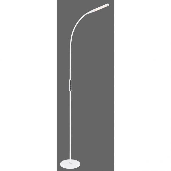 LED Stehleuchte mit CCT-Lichtfarbsteuerung 1 Arm Base Flexo Kabel 2,3m 5 Stufen CCT+dimmbar Stehlampe weiß