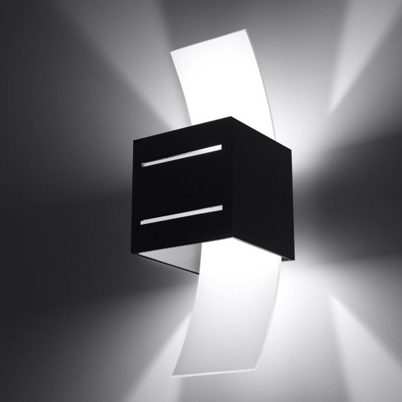 LED Wandleuchte, modern, Up & Down, inkl. LED warmweiß, schwarz