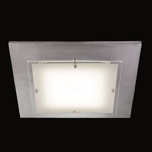 LED-Deckenleuchte mit Fernbedienung, Shine-Alu, 40x40cm
