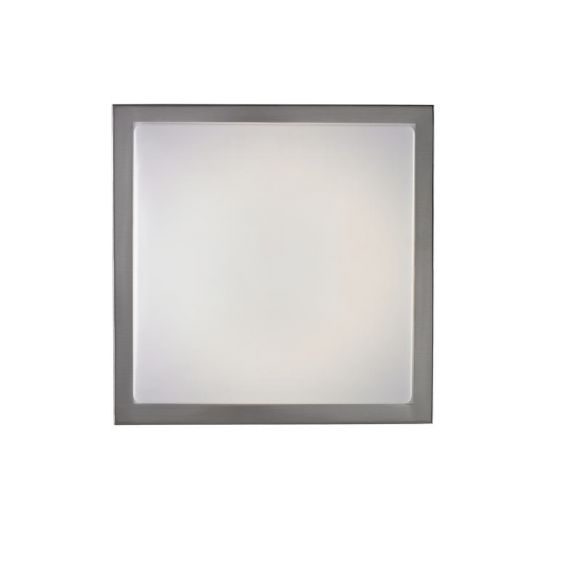 LED-Deckenleuchte Stahl gebürstet / Acryl, 30 x 30 cm - LED 16W