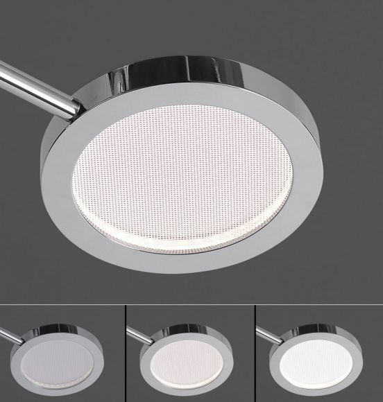 LED-Deckenleuchte Stahl/Chrom - inklusive High-Power 2x 4,6Watt LED