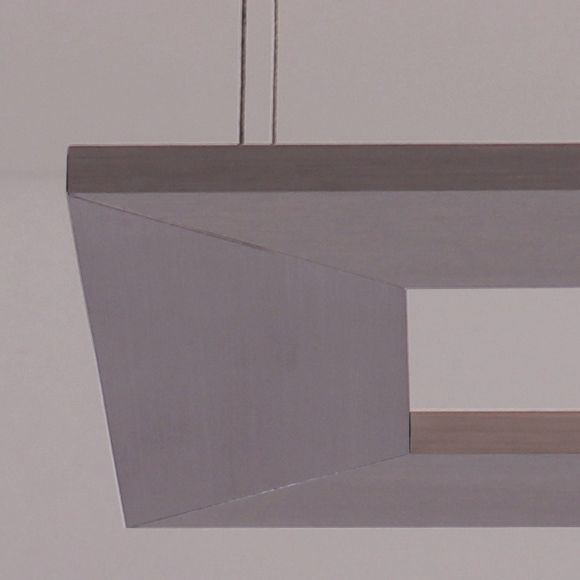 LED-Deckenleuchte Zen in Aluminium geschliffen, 60 x 60 cm