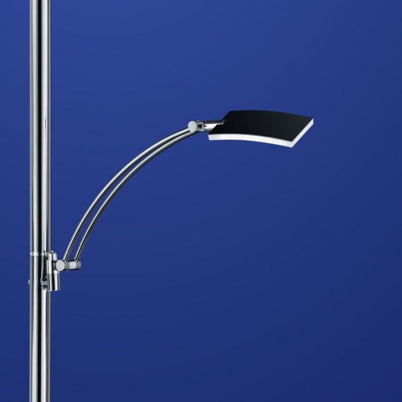 LED-Fluter Modena verchromt schwarz mit Lesearm B-Leuchten