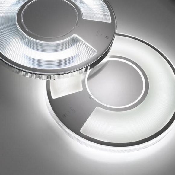 Luceplan Lightdisc Ø 32cm, Diffusor transparent, Korpus weiß