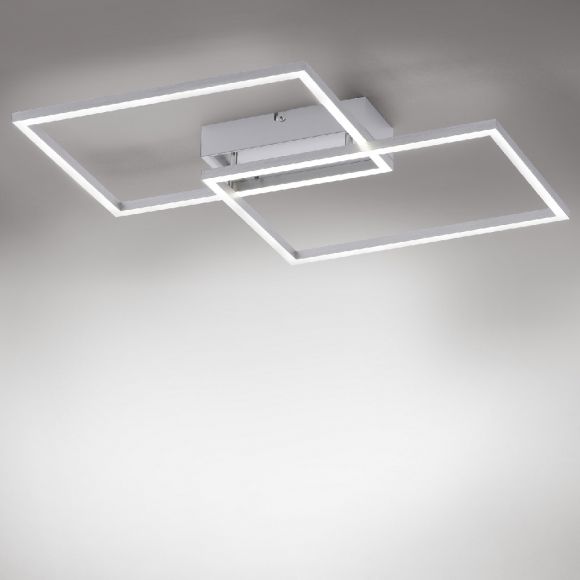 Moderne LED Rechteck Deckenlampe mit CCT-Lichtfarbsteuerung & Fernbedienung in zwei Größen