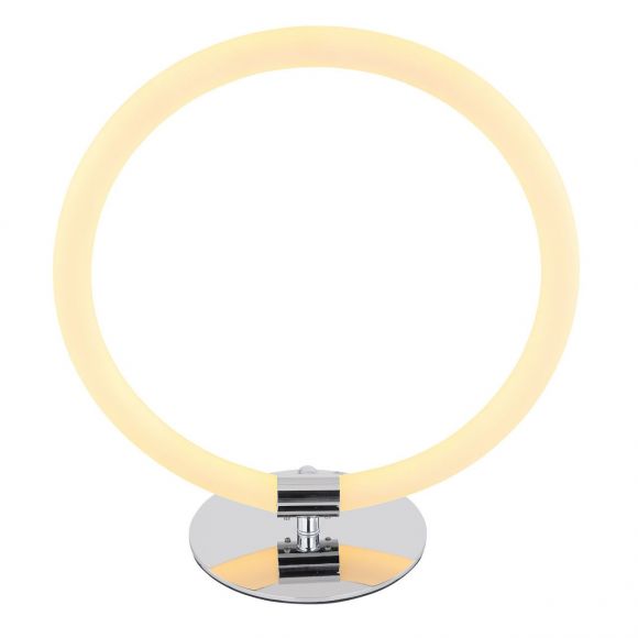 runde LED TischleuchteRing Tischlampe weiß mit Schalter