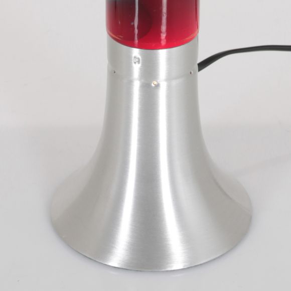 Smart Home zylindrische E14 Tischleuchten dekorative Tischlampe stahlfarbig mit Schalter ø 9 cm 9 x 37 cm
