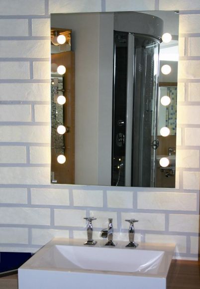 Top Light Spiegel DotLight, 2 x 5 Leuchtstellen, 80 x 60 cm