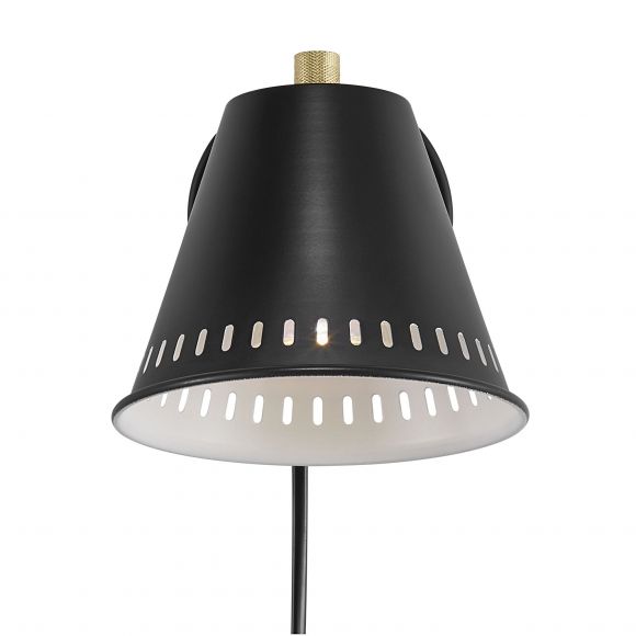 Wandleuchte Industrial-Style und skandinavische Wandlampe Schwarz mit  Schalter ø 135 cm | WOHNLICHT