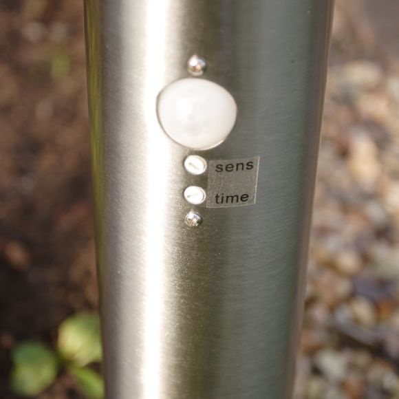 Wegeleuchte  Lynux mit Sensor Edelstahl Wegelampe Gartenbeleuchtung Bewegungsmelder inklusive Leuchtmittel