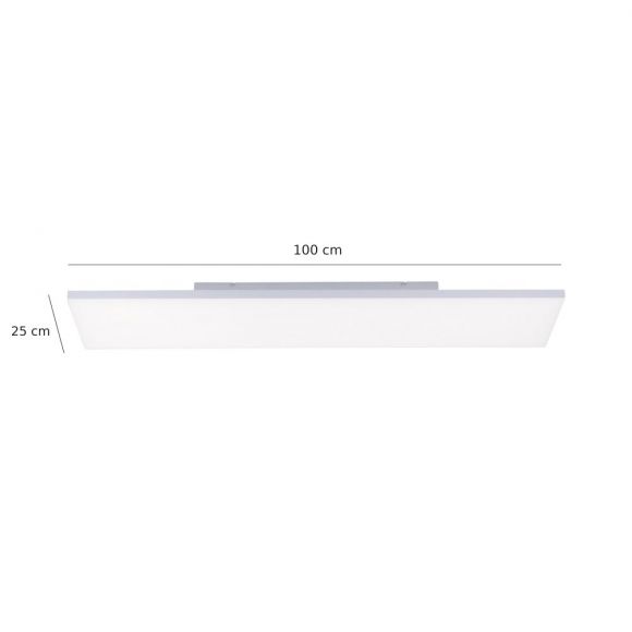 Dimmbare flache LED Deckenleuchte mit CCT, Panel 29W 100x25cm
