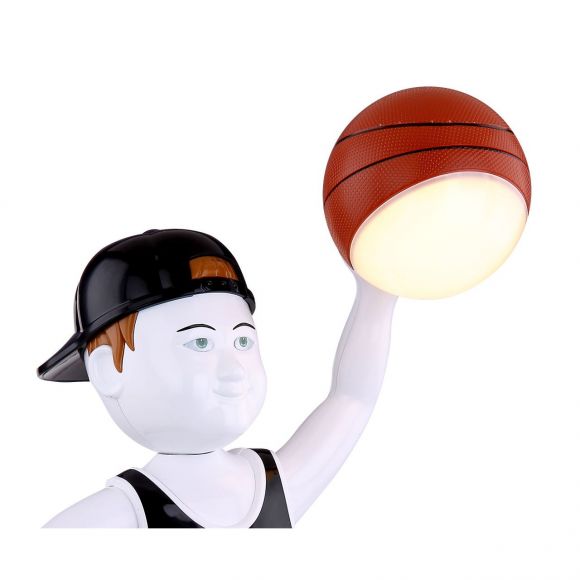 dimmbare LED Tischleuchte Lampe mit Sensor CCT-Lichtfarbsteuerung Basketballer Nachtlicht Tischlampe weiß schwarz