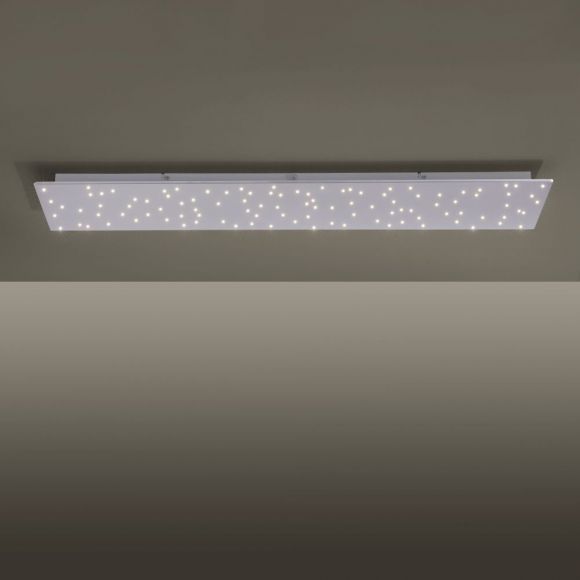 Dimmbare rechteckige LED Sternhimmel Deckenleuchte mit CCT-Lichtfarbsteuerung, 100 cm